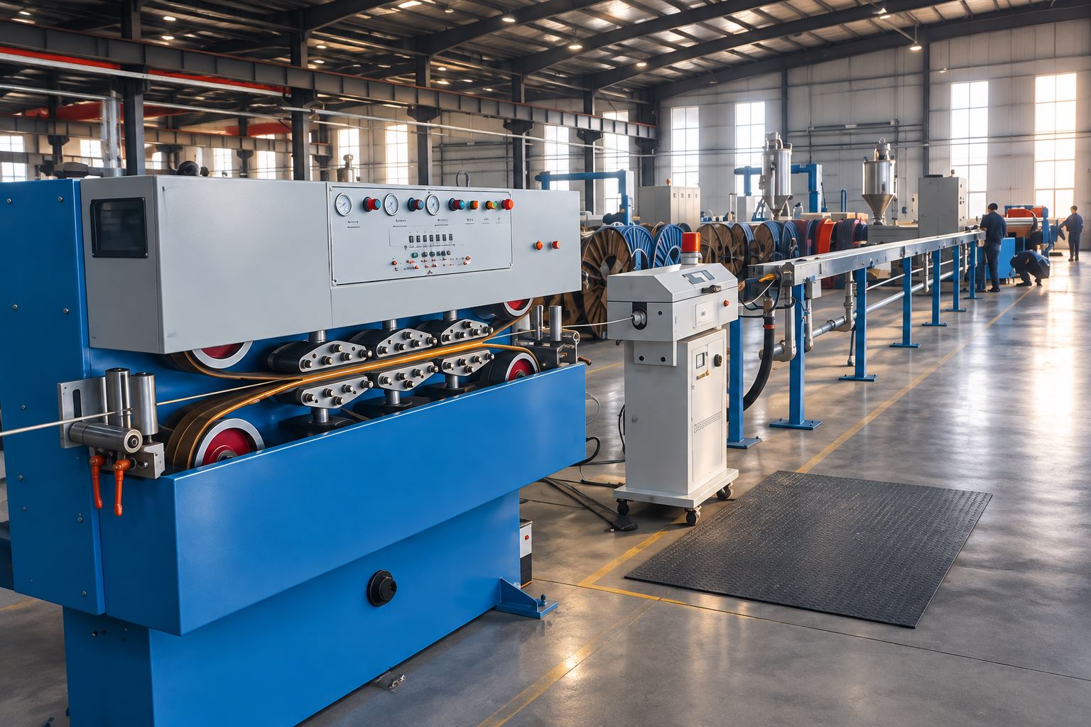 Insulation extrusion line