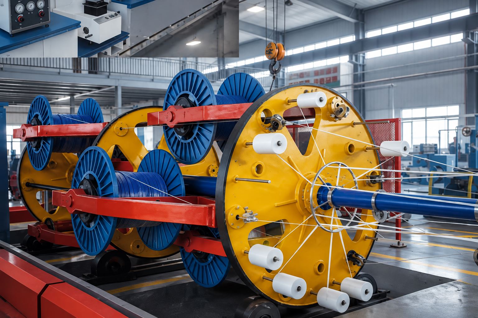 Planetary cabling machine